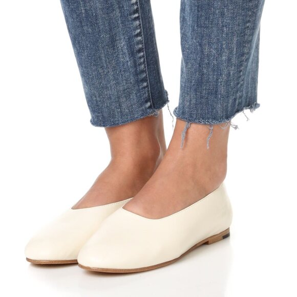 NIB VINCE Women's Maxwell Italian Leather Ballet Flats Glove Shoes in Cream - Picture 16 of 16